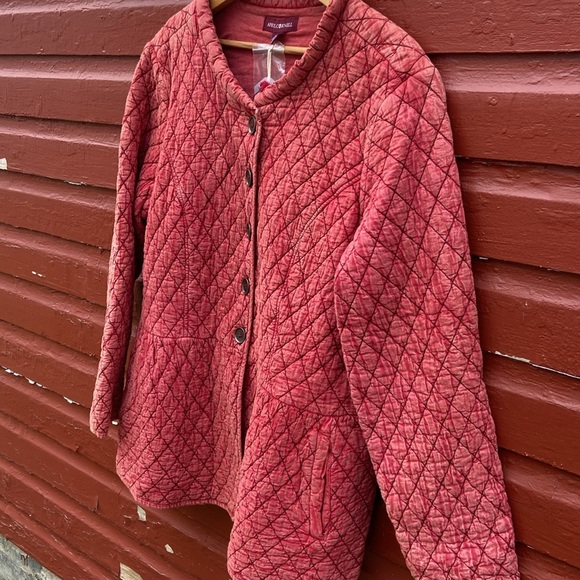 NWT April Cornell Lexington Quilted Cotton Jacket in Vintage Red Women's Size M - Picture 7 of 7